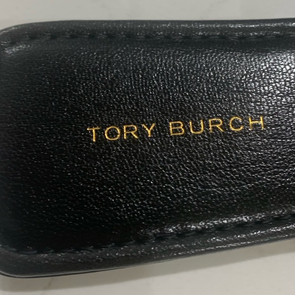 Tory Burch Black Classic Leather Logo Thong Sandals Flip-Flop Size 9 M - Picture 9 of 11